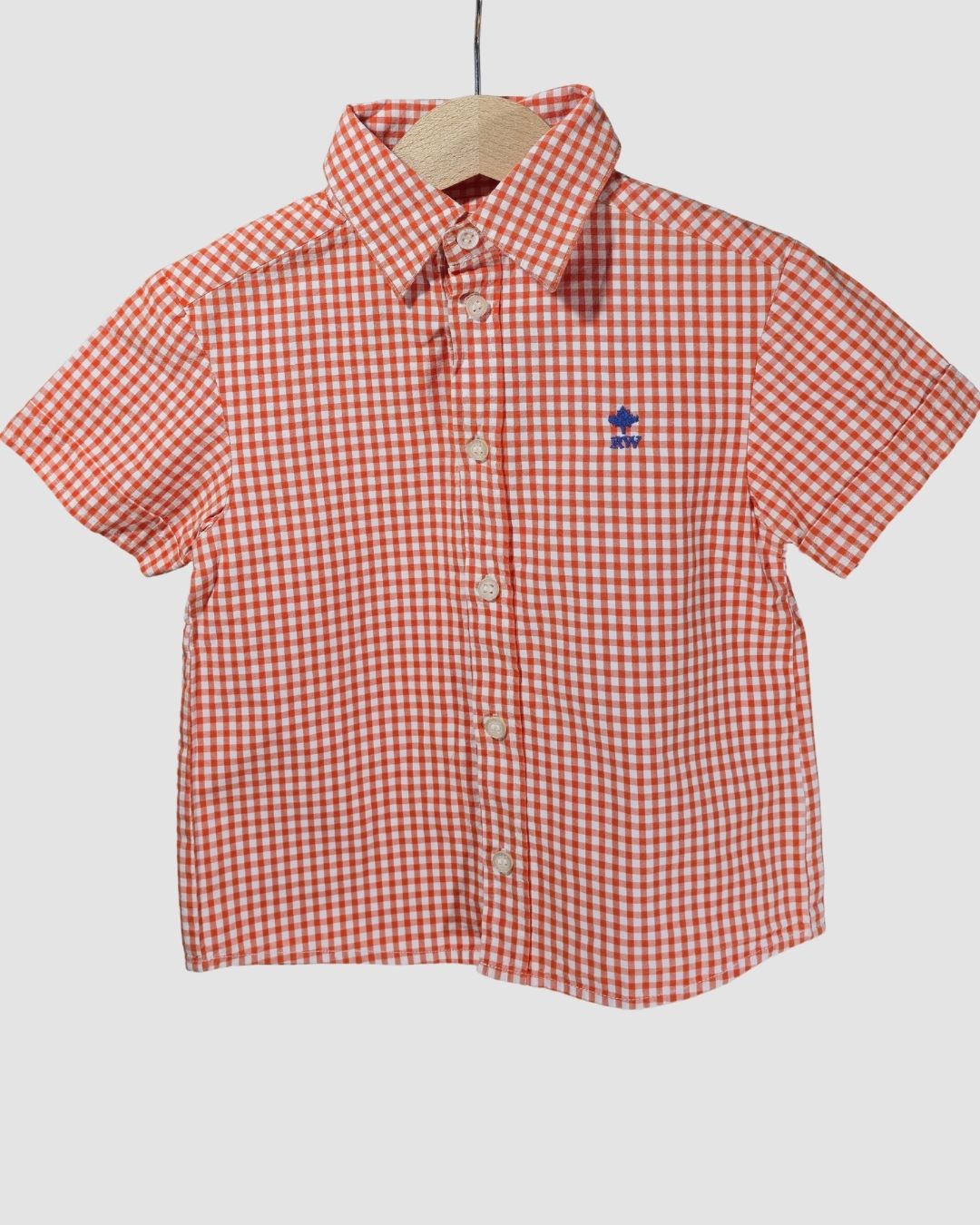 Карирана Риза с Къс Ръкав