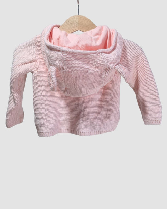 Розова жилетка с качулка