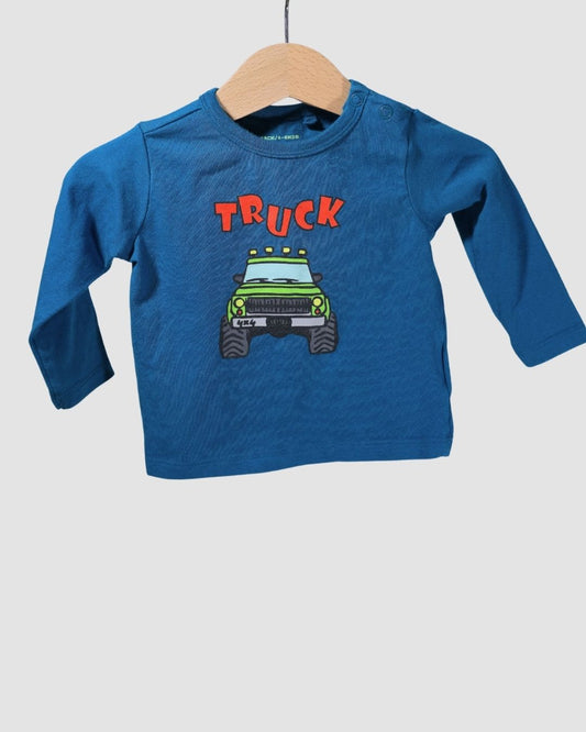 Блуза с дълъг ръкав и принт пикап