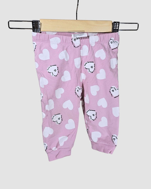 Розов спортен панталон на сърчица