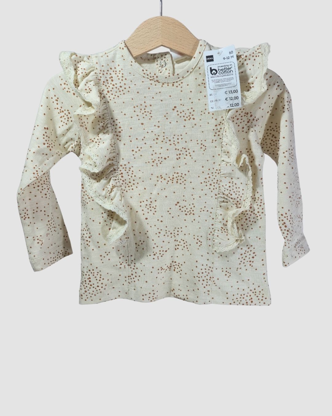 Блуза с дълъг ръкав на точки