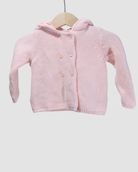 Розова жилетка с качулка