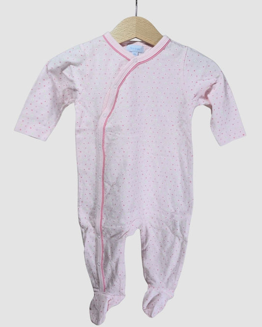 Розова пижама за бебета с копчета