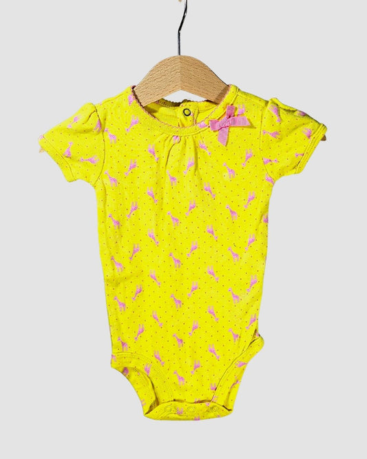 Боди с къс ръкав и панделка