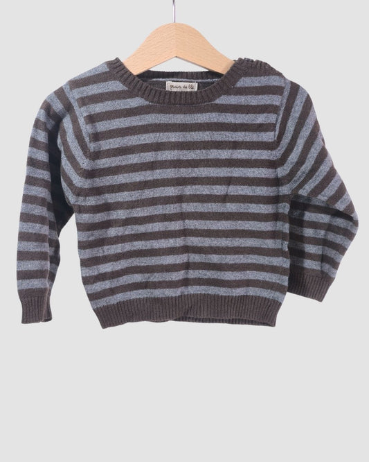 Пуловер на райе