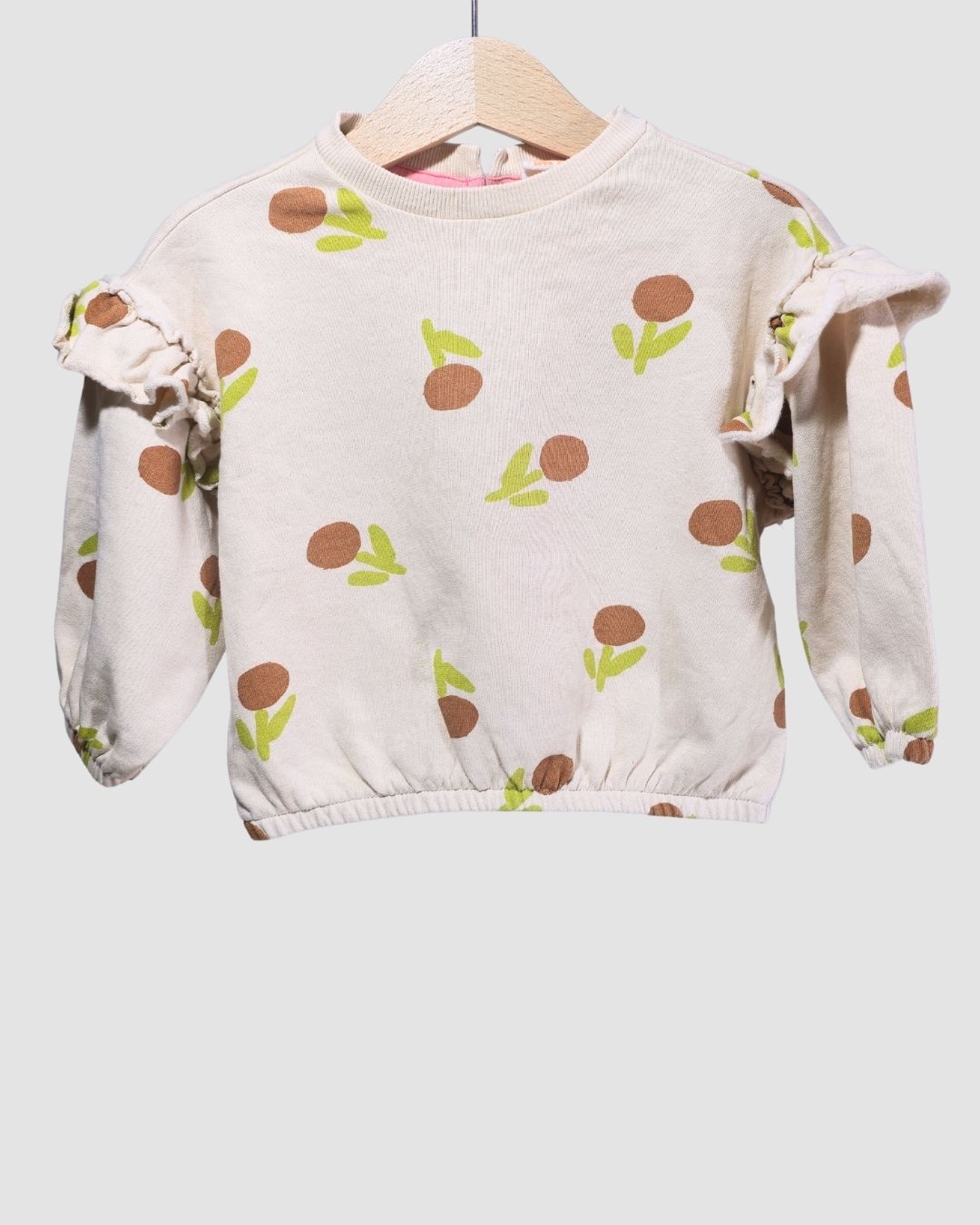 Блуза на кафяви цветя