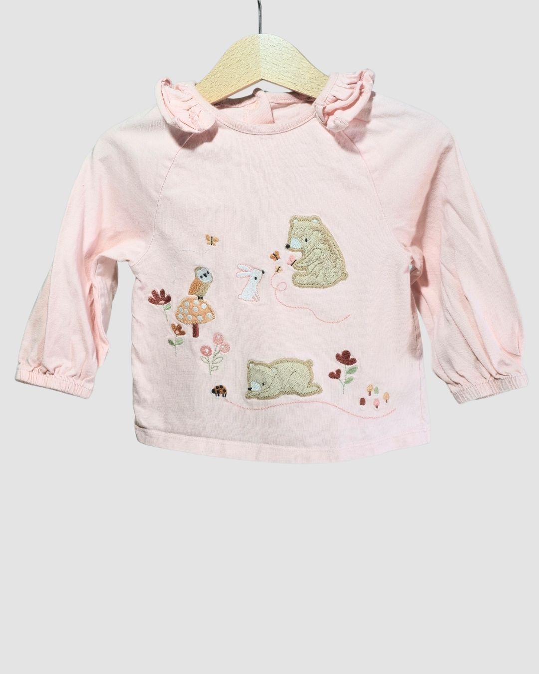 Розова блуза с дълъг ръкав